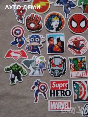 Цветни самозалепващи гланцирани стикери на супер герои Хълк Спайдърмен Батман Супермен Америка Желез, снимка 6 - Аксесоари и консумативи - 41261796