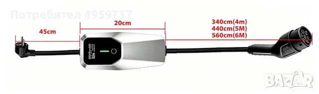 УЛТРА ПРОМО! Зарядна станция Type 2 - 3.6/7/11/22kW, до 32A, WiFi, LCD, регулируем ток, 1/3 фаза, снимка 6 - Аксесоари и консумативи - 56226776