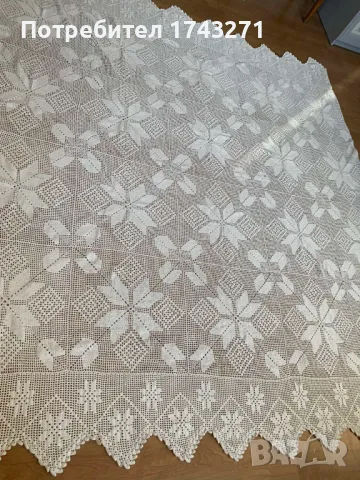 Покривка /кувертюра/ за легло /спалня/ изплетена на една кука