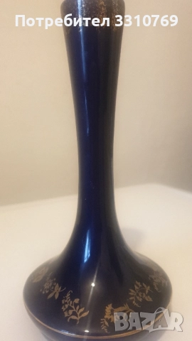 Красиви порцеланови вази с много кобалт и злато. , снимка 18 - Вази - 52511832