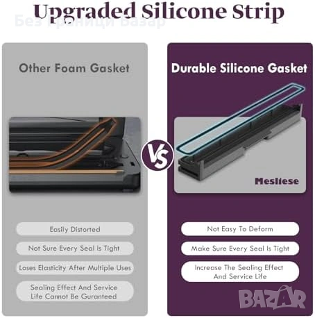 Нова Вакуум запечатваща машина с маркуч за буркани + ролки и торбички, снимка 8 - Други - 53644604