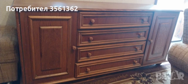 Дървен скрин масивен, снимка 1