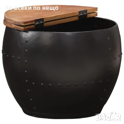 Маса за кафе, 53x43 см, регенерирано дърво масив, снимка 10 - Маси - 48482120