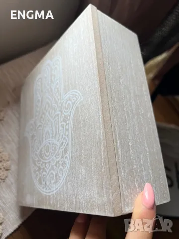 Дървена кутия ръката на фатима , снимка 2 - Декорация за дома - 50429746