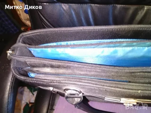 Чанта промазан плат кожена 43х31х13см за документи и таблет става, снимка 6 - Чанти - 49923978