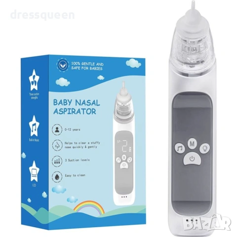 4691 Бебешки аспиратор с успокояващи мелодии и мощна батерия – за тихи нощи и чисти нослета, снимка 2 - Други - 53733344