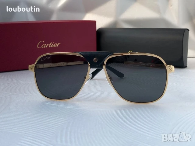 Cartier мъжки слънчеви очила с кожа, снимка 8 - Слънчеви и диоптрични очила - 50741509