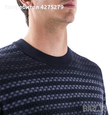 BOSS Kamolo Sweater памучен пуловер L, снимка 2 - Пуловери - 49364568