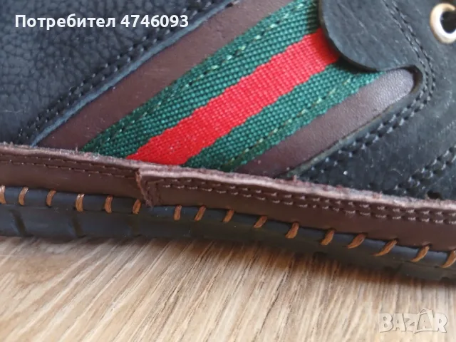Мъжки летни обувки от естествена кожа №40, Гучи стил – Без забележки!, снимка 7 - Мокасини - 56066916