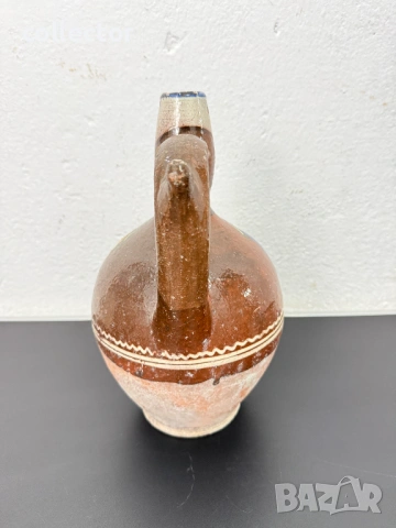 Автентична рисувана стомна / гърне / крондир. №7801, снимка 4 - Антикварни и старинни предмети - 53016449