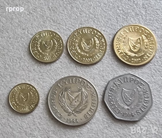 Монети . Кипър .1,2,5, 10 ,20 и 50 цента. 6 бройки., снимка 8 - Нумизматика и бонистика - 42425286
