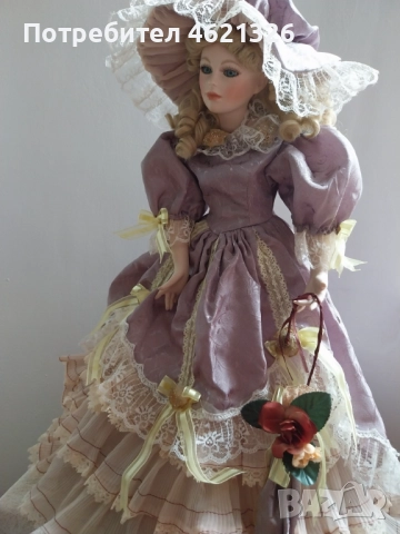 Винтидж колекционерска порцеланова кукла Андреа Alberon Collection нова висока, снимка 11 - Декорация за дома - 52043519