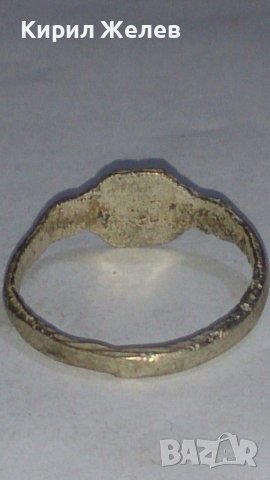 Перфектен интересен пръстен сачан с БУКВА Е - Ръчна ИЗРАБОТКА 59711, снимка 6 - Антикварни и старинни предмети - 29004293