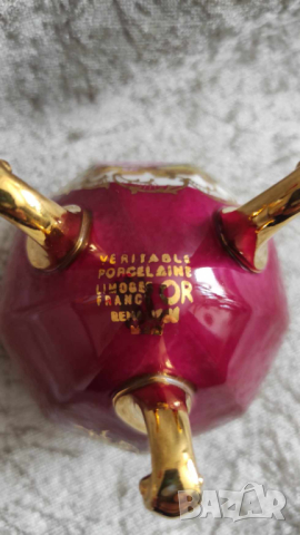 порцеланова вазичка Limoges, снимка 3 - Антикварни и старинни предмети - 44641707