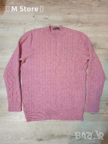 Lacoste 100% Baby Alpaca дамски пуловер в розово М размер