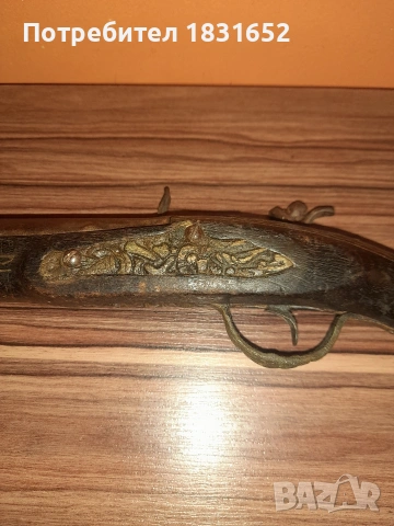 Стар кремъчен пистолет, снимка 10 - Антикварни и старинни предмети - 53650552