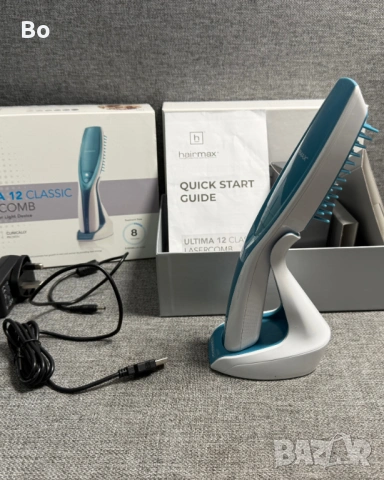 HairMax Ultima 12 Classic LaserComb – лазерен гребен за растеж на коса, снимка 8 - Друга електроника - 53670152