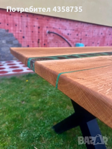 Трапезна Маса с Епоксидна смола, снимка 4 - Маси - 53126231