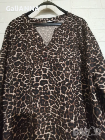 СТРАХОТНА ТУНИКА В ЕФЕКТЕН ПРИНТ 3XL-4XL, снимка 6 - Туники - 50926846