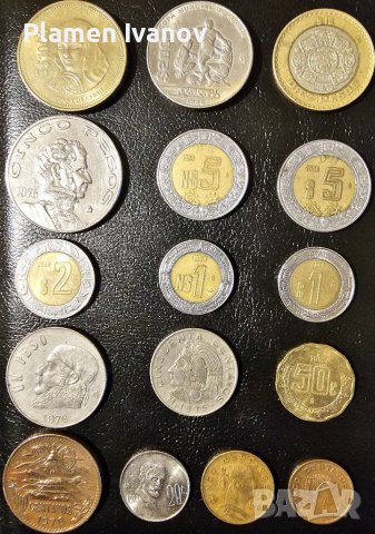 Голям лот стари монети от Мексико в добро състояние
