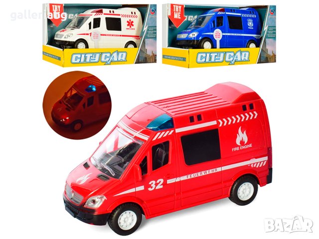 Светеща и музикална играчка на линейка, снимка 2 - Коли, камиони, мотори, писти - 35155240