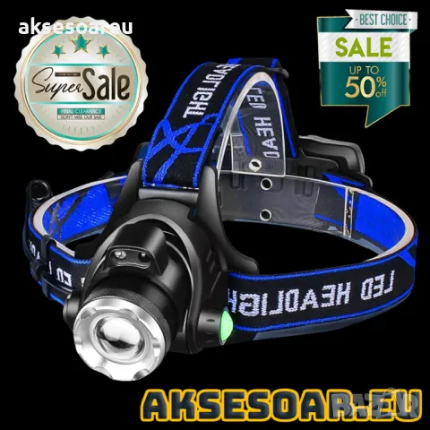 Висококачествен нов Мощен LED челник Акумулаторен телескопичен фар водоустойчив работен LED фенер , снимка 2 - Къмпинг осветление - 48100506