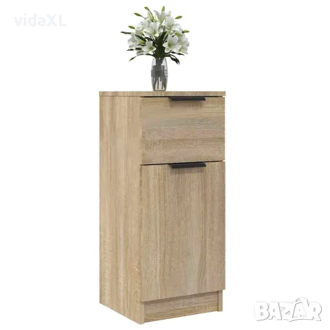vidaXL Сайдборд, дъб сонома, 30x30x70 см, инженерно дърво, снимка 7 - Бюфети - 56148049