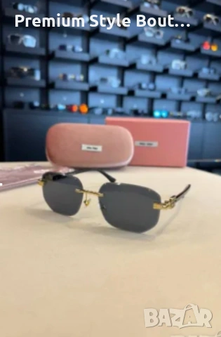 очила miu miu с черен обикновен калъф и ув защита, снимка 6 - Слънчеви и диоптрични очила - 53672692