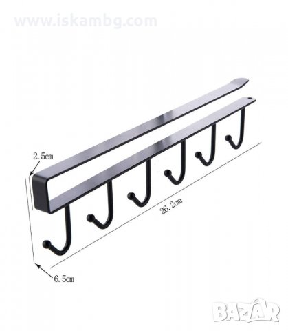 КУХНЕНСКА ЗАКАЧАЛКА ЗА ЧАШИ И ПРИБОРИ С 6 КУКИ - код 2065, снимка 4 - Аксесоари за кухня - 33963381