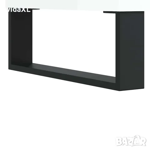 vidaXL Шкаф за грамофонни плочи бял гланц 85x38x48 см инженерно дърво, снимка 7 - Шкафове - 56148134