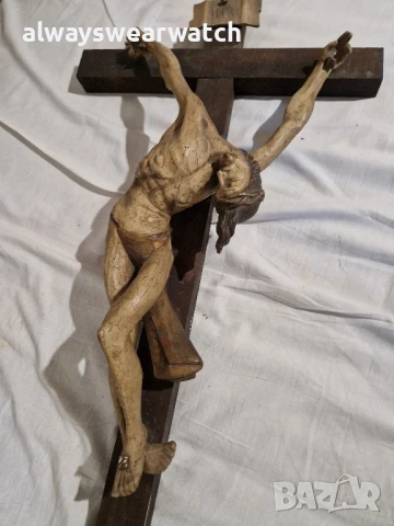 Разпятие Исус Христос / Кръст, снимка 2 - Антикварни и старинни предмети - 51415608