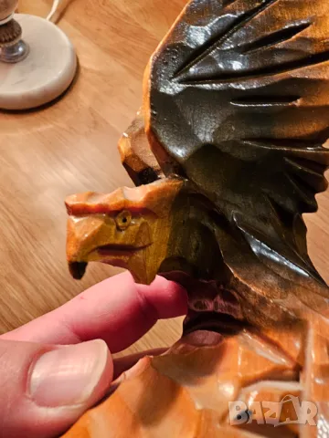 Старинна  фигура на орел, дърворезба - красота за твоя дом, офис или фирма  лов и риболов, снимка 5 - Антикварни и старинни предмети - 47323781