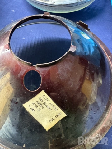 Комплект оригинални DDR Ruhla фарове за Трабант гривни рефлектори бомбета каски, снимка 7 - Части - 53239938