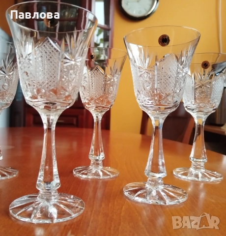 Кристални чаши за вино серия,, Зорница лукс ", снимка 2 - Чаши - 52323732