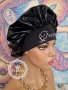 Полиестерна Ластична Шапка Боне в Черен Цвят с Лого Queen - Кралица КОД 2903, снимка 5