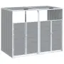 vidaXL Навес за 2 коша на колела, сив, 144x81x113 см, стомана, снимка 1