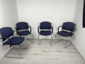 Офис столове в тъмносин цвят подходящи за конферетни зали  или срещи;, снимка 6