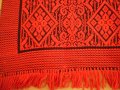 Червена  тъкана покривка килим памучни конци, снимка 3