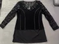 Дамска блуза с дълъг ръкав и паети - XL, снимка 1