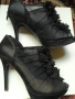 Черни сандали на висок ток 37 номер обувани веднъж 20лв, снимка 5