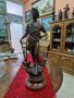 Страхотна антикварна френска фигура статуетка пластика , снимка 1 - Антикварни и старинни предмети - 41676970