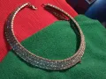 ПОСРЕБРЕНА КРИСТАЛНА РЕТРО АРТ ОГЪРЛИЦА КОЛИЕ 47206, снимка 16