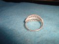 19 ВЕК СРЕБЪРЕН ПРЪСТЕН ФИЛИГРАН СРЕБРО ВИСОКА ПРОБА МАЙСТОРСКИ УНИКАТ СТАРО ГРАДСКО БИЖУ 26617, снимка 4