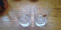 Две чашки за концентрат, калиево стъкло с гравюра, снимка 1