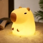 Детска нощна лампа Капибара,Вградена батерия 1200mAh,LED Squishy, Модел Cute Capybara, USB зареждане, снимка 3