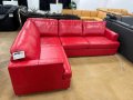 ПРОМОЦИЯ!!! Червен кожен ълов диван "FREYA" с функция легло, снимка 12