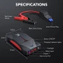 FLYLINKTECH Смарт Jump Starter 2500A/12V до 8.0L газ/6.5L дизел/Power bank 13200mAh/LED фенерче, снимка 3