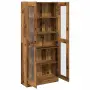 vidaXL Висок шкаф, старо дърво, 82,5x30,5x185 см, инженерно дърво, снимка 8
