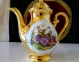 Кана баварски порцелан,злато,картина на Антоан Вато. , снимка 3