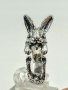 Сребърен пръстен Зайче, регулируем размер, снимка 4